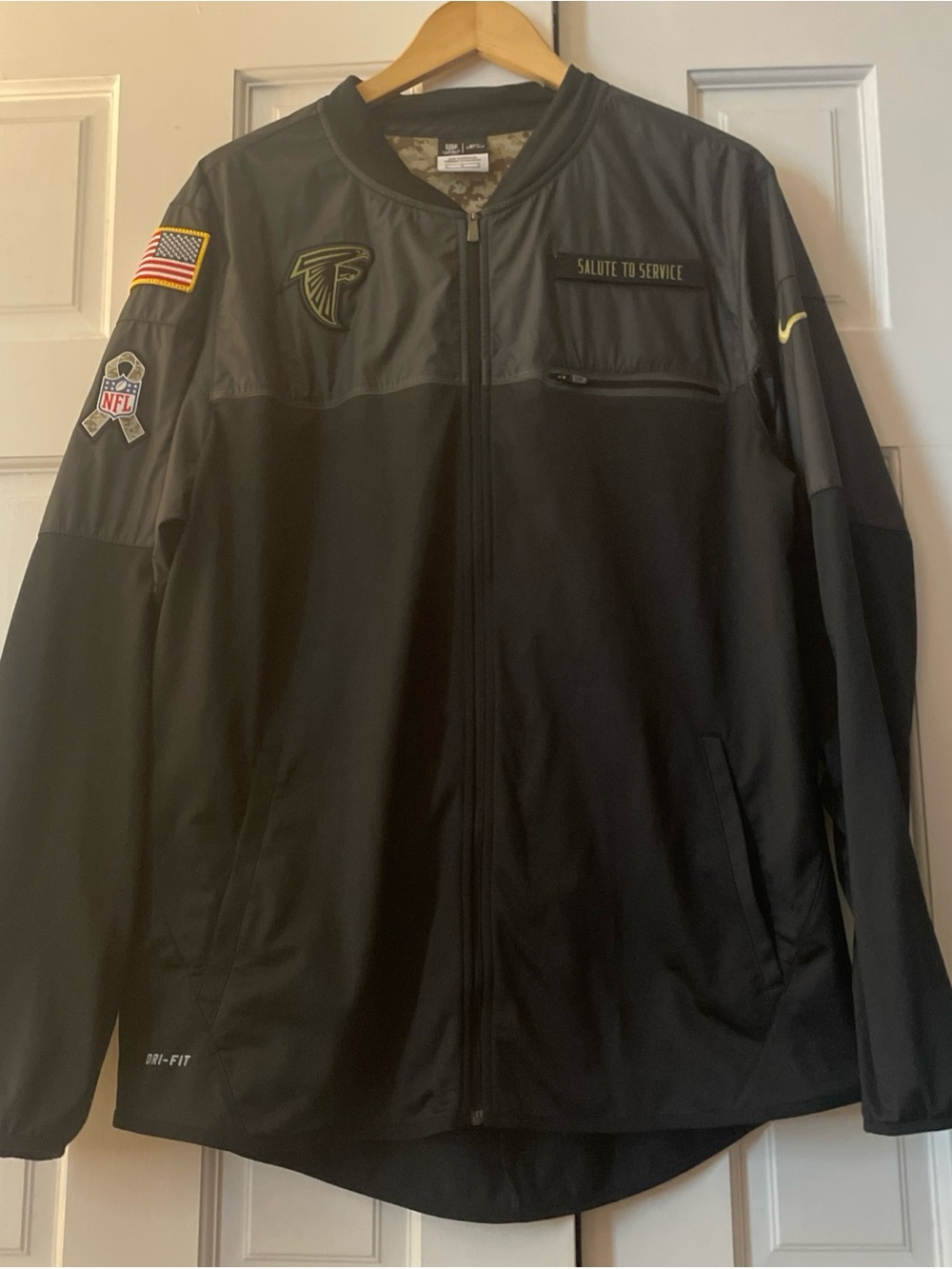Atlanta Falcons Jacket Large Salute to Service NFL Football Nike OnField Mens